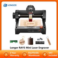 Graveur laser LONGER RAY5 Mini 2,5W / 3,5W / 5,5W, point laser de 0,04 mm, écran tactile, machine de gravure et de découpe, zone de travail 130*140 mm