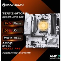 MAXSUN Terminator B650M WIFI ICE AMD B650 Supports DDR5 4800/5200/OC+Mhz 192GB AMD Ryzen 7000 8000 Series motherboard Socket AM5