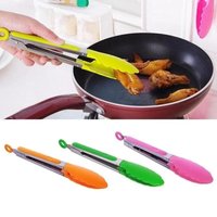 Silicone Food Clip Home Kitchen Stainless Steel Heat-resistant Clip Barbecue Clips Steak Fried Fish Bread And Barbecue Clips New