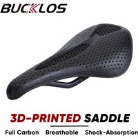 AliExpress BUCKLOS Bicycle Saddle 3D Printed Road Bike Seat Cushion Hollow Ultralight Mountain Road Bike Seats Breathable Saddles for MTB