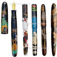 SELMY Intangible Heritage Handmade Urushi Lacquered Ebonite Polar Bear Raden Maki-e BOCK Nib Fountain Pen Business Writing Gift