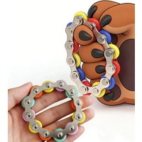 AliExpress soulbao Rolling Sensory Fidget Toy Chain Bicycle Shape Fingertip Decompressor Stress Relief Finger Toys Portable Relaxing Toys for Home
