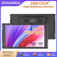11.6 Inch 1920*1080 Sunlight Readable 1000 Nits Open Frame Monitor Capacitive Touch Screen Industrial LCD Display With HDMI VGA