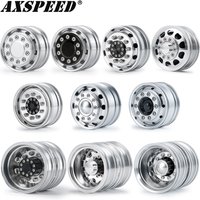 AXSPEED Aluminum Alloy Front Rear Wheel Rim Hubs for 1/14 Tamiya Truck Tractor Trailer Cargo Car Tires Upgrade Parts