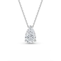 Shiny Teardrop Cubic Zirconia Women Necklace Elegant Pear Cut Crystal Pendant Jewelry for Women Wedding Party Festival Gift