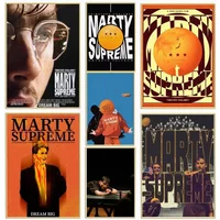1PC 2025 New Movie Marty Supreme poster Self-adhesive Art Waterproof Paper Sticker Coffee House Bar Room Wall Decor