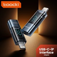 Toocki Lighting Male to USB C Female Adapter OTG for iPhone iPad 27W Digital Display Fast Charging USB-C iP Interface Connector