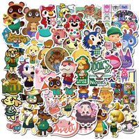 AliExpress NONE 50Pcs Classic Game Animal Crossing: New Horizons Stickers Cute Cartoon Graffiti Sticker Decals for Suitcase Diary Bike