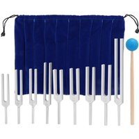 Aluminum Alloy Tuning Forks Set Healing Medical Luxury Silver Professional Tuning Fork Chakras Meditation Musicco Therapies Gift