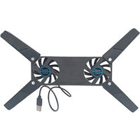 USB Powered Foldable Cooler Pad with Double 60mm Fans Laptop Stand Notebook Cooling Pad for Notebook Laptop PC Computer