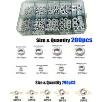 AliExpress NONE 200/290PCS nickel plated hexagonal bolts and nuts set M2-M10 for automotive truck bicycle engineering - assorted pack