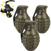 1/3PCS M26a2 Nylon Grenade Model Explosion Grenade Toy, Airsoft Grenade Model, Anti-Fall, Refillable, Gel Ball, Confetti, Flour
