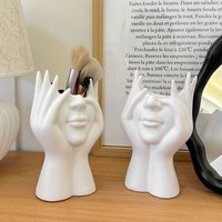 1Pc Desktop Cosmetic Organizer Makeup Brush Lipstick Eyebrow Storage Pot Multifunctional Dresser Makeup Accessories Holder