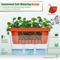 Modern Self Watering Planter Pots Decorative Visual Water Level Window Indoor Planter Herb Planter Box Succulents Plants
