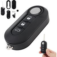 3 Buttons Car Key Remote Control Folding Housing Replacement Fit for Fiat /DUCATO / Doblo, Wear-resistant Car Key Shell