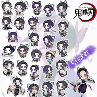 New Demon Slayer Kochou Shinobu Anime Cartoon Character Cute Stickers, DIY Journal Doodle Stickers, Waterproof Decorative Art