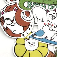 AliExpress HZFZ 50pcs/bag Cartoon Vintage Fashionable Middle Finger Disdains White Cats Sticker Diary Suitcase Scrapbook Laptop Bike Kids Gift