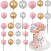 20Pcs Cake Balls Decoration Supplies for Birthday Valentine Mother's Day Anniversary Wedding Baby Shower Cake Decorations.