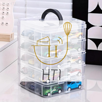 1pc Transparent and minimalist toy storage box, dustproof and moisture-proof, jewelry, earrings, and portable storage box
