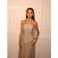 Strapless Mermaid Prom Gown Customized Wine Sequins Beaded Evening Dresses Saudi Arabia Wedding Party Dress Sharon Dress 2026