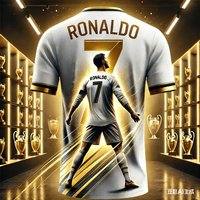 Ronaldo 2026 Commemorative T-Shirt AI Innovative Design Light Comfortable For Soccer Fans Sports Outdoor Daily Wear