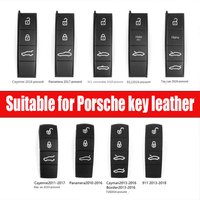 High Quality Remote Key Rubber Buttons Leather Cover for Porsche MACAN, CAYENNE, PANAMERA, 718, TAYCAN, and 911 Car Key Cover