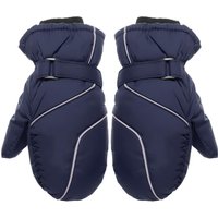 Children Kids Solid Color Thicken Warm Windproof Waterproof Snow Snowboard Children Ski Gloves Long-sleeved Mitten