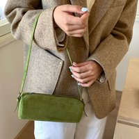 Shoulder Bag Suede Pillow Handbag Large Capacity Handbag Slouchy Hobo Bags Candy Color Korean Style Solid Color Tote Bag