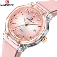 NAVIFORCE Uhren für Damen Kreatives Mode-Zifferblatt Armbanduhr Damen Quarz Wasserdicht Stoßfest Damenuhr Geschenke