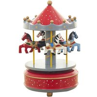 6 Colors Wooden Music Box Toy Child Baby Game Home Decor Carousel Horse Music Box Christmas Wedding Birthday Gift