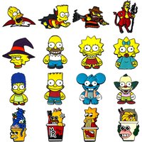the Simpsons Enamel Lapel Pins Homer J. Simpson Marge Bart Brooches Cute Cartoon Badges Jewelry Gift for Friends
