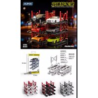HJMX 1:64 Three-dimensional Assembly Parking Stand 12-layer Assembly Simple Parking Garage Building Model