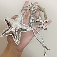Decoration Accessories Bow Plush Bow Love Keychains Heart Shaped Jewelry Gift Car Key Chains Couple Y2k Bag Pendant