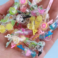 10/30/50/100pcs Luminous 3D Beverage Juice Cup Charms Pendant For Jewelry Making Diy Earrings Keychain Handmade Accessories