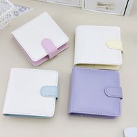 A8 Macaroon Color PU Leather DIY Binder Photocards Collect Book Diary Agenda Planner DIY Cover Album Stationery