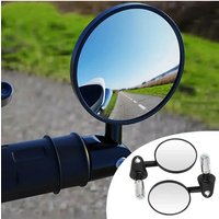 AliExpress NONE 2x Round Motorcycle Rearview Mirror 360 Rotation Adjustable Round Ellipse Rear View Universal Mirrors for Road Bike Accessories