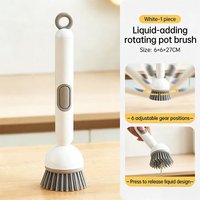 1/2/3PCS cleaning brush Rotating pot brush, long handle with liquid dispenser,kitchen items .kitchens accessories