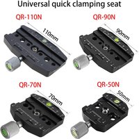 1PC Camera Tripod Mount Adapter Aluminum Alloy 3/8 1/4 Screw Hole Quick Release Plate Clamp Base for DSLR Monopod Ballhead