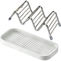 Stainless Steel Soap Dish Self Draining with Tray Bar Soap Holder for Shower Sink Kitchen Bathroom Soap Dish with Drainage