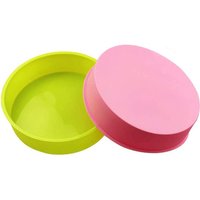 2Pcs Silicone Cake Molds,8 Inch Round Cake Tins,Non Stick Baking Molds,Bakeware For Chocolate Cookies/Breads