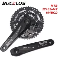 AliExpress BUCKLOS MTB Crankset 104 BCD Triple Mountain Bike Chainring 170mm Crank Aluminium Alloy Mountain Bike Chainwheel Cycling Accessories