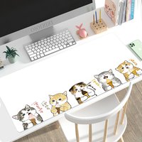 Cute Cat Mouse Pad Gaming XL HD Large Custom Mousepad XXL Mouse Mat Office Non-Slip Natural Rubber Carpet PC Table Mat