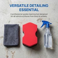 Double sided cutting sponge 2.0 for better grip and entry into narrow spaces without washing during car washing