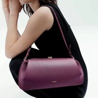 Yuzefi Genuine Leather Suede Underarm Bag Clutch Women's Unique Style Handbag Single Shoulder Bag Magnetic Buckle Closure
