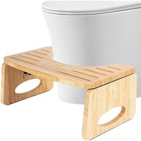 Collapsible Toilet Squat Stool Bamboo Footstool Portable Step For Bathroom Tools Supplies