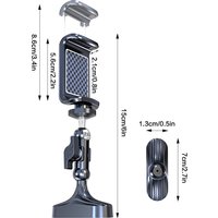 LRBH Magnetic Gym Phone Holder, 8×N52 Dual-Side Magnets No Slip, 360° Tri-Axis Rotation, Universal for Phones & Action Cameras