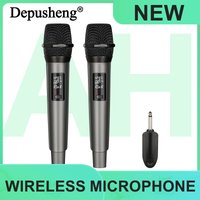 Depusheng AH2 Professional Handheld Dynamic Wireless Microphone Long Transmission Distance Use For Teaching,Conferences