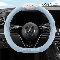 Sanrio Car Steering Wheel Cover D-Shaped Round Short Plush Women's Cute Non-Slip Sweat-Absorbent My Melody Car Accessories Gift