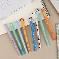 0.5mm cartoon animals 8 erasable gel pens Color ballpoint pens Smooth writing office stationery supplies
