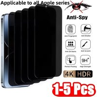 1-5pcs Anti Spy Screen Protector For iPhone 17 Air 16e 16 15 14 13 12 11 Xs Pro Max XR Plus mini Tempered Glass Privacy Peep